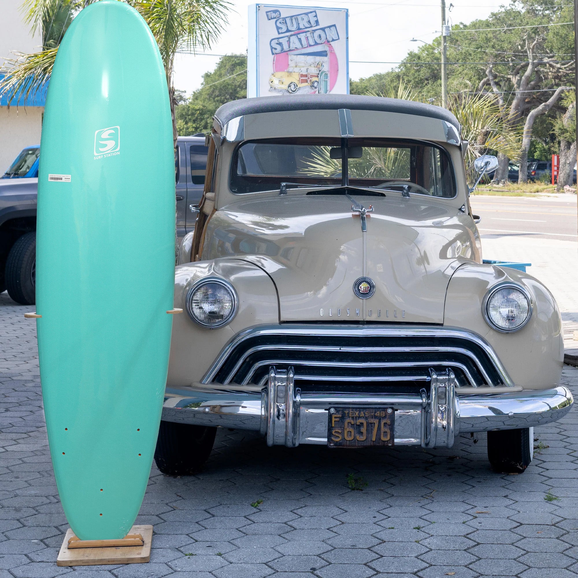 Surf Station Classic 7'0 Soft Surfboard - Turquoise
