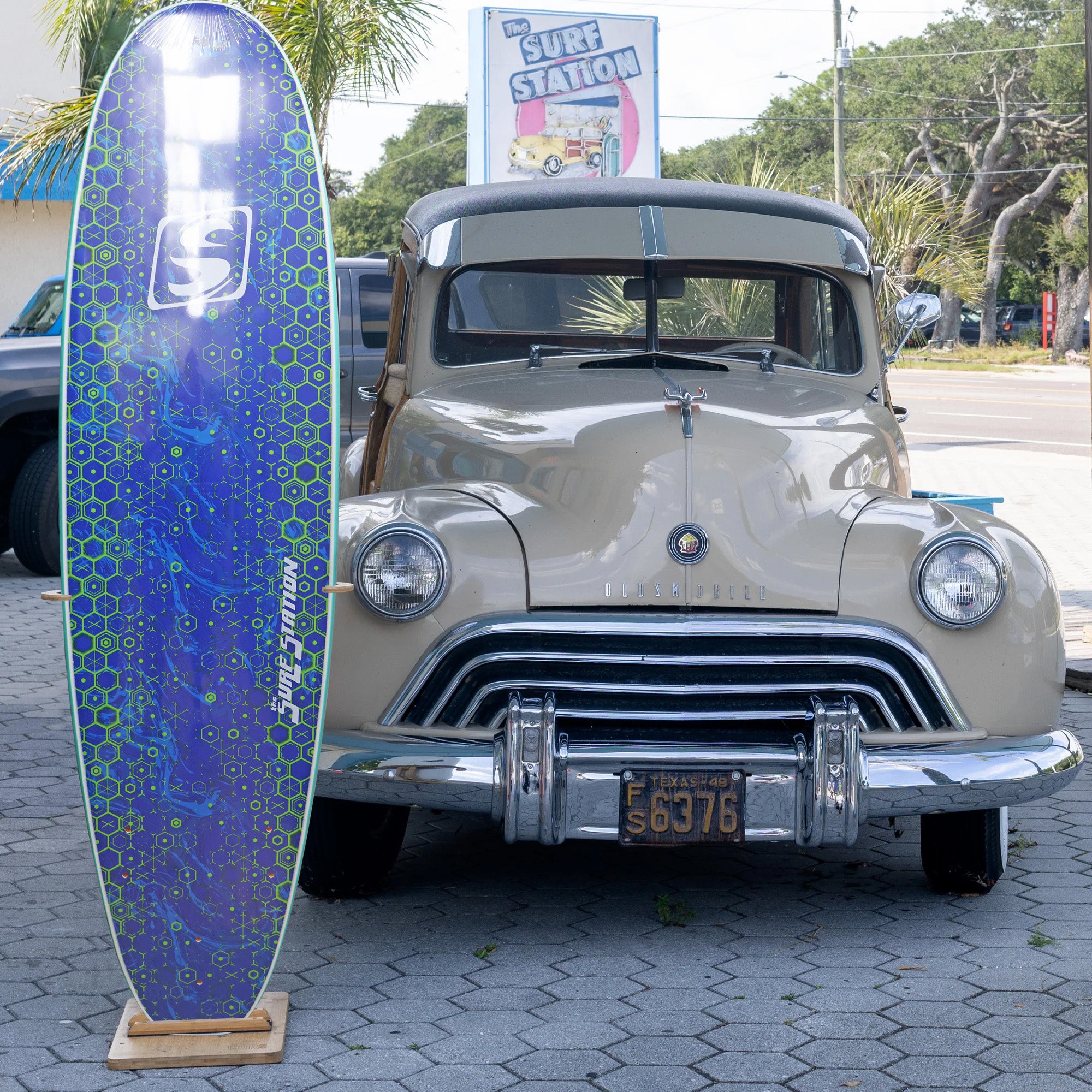 Surf Station Classic 7'0 Soft Surfboard - Turquoise