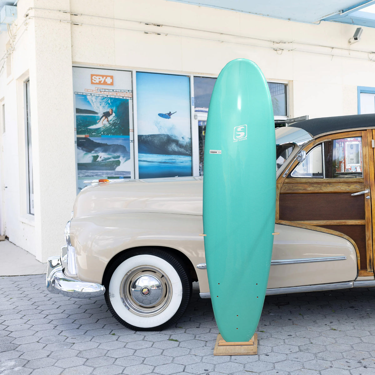 Surf Station Classic 8'0 Soft Surfboard - Turquoise