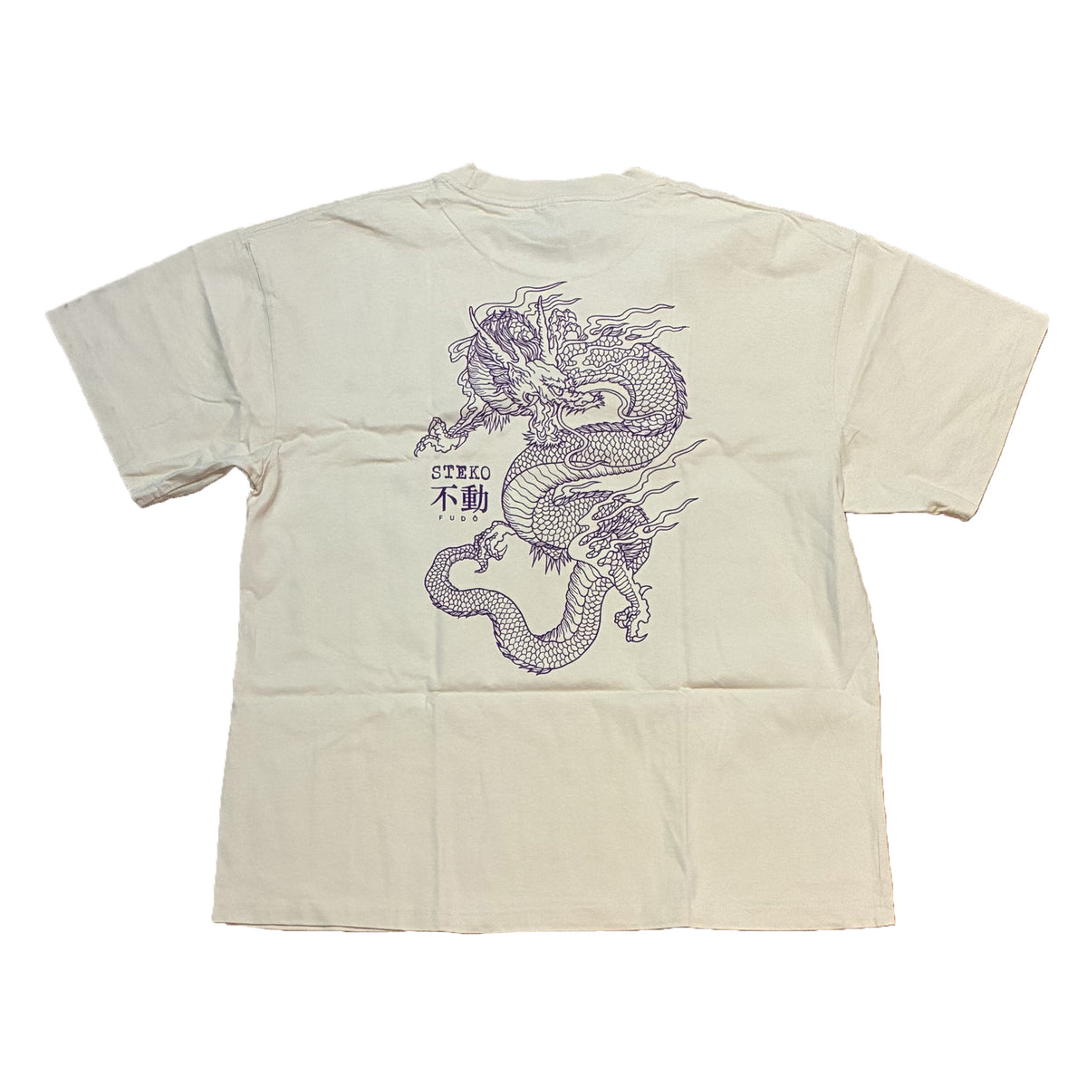 Steko Dragon Fudo Men's S/S Shirt - Off White