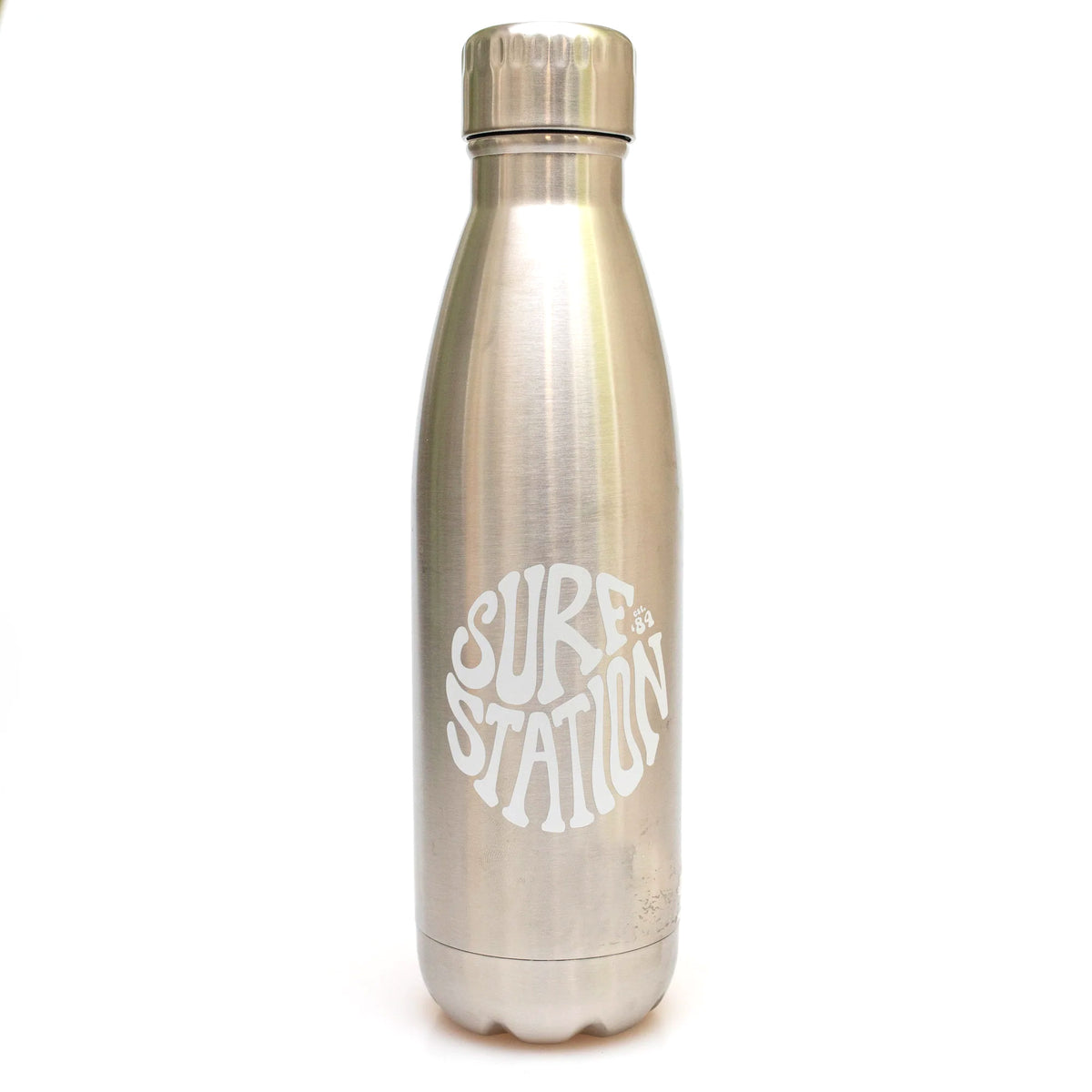 Surf Station Stainless Steel Bottle - 17oz/Grey/Hippie