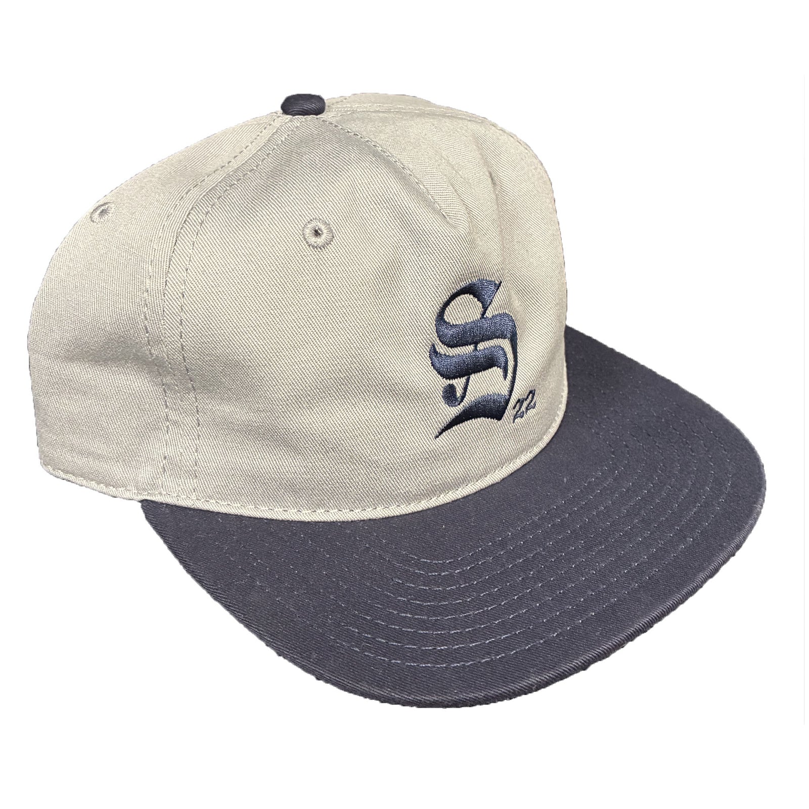 Steko Stadium Snapback Men's Hat - Light Grey/Midnight Navy