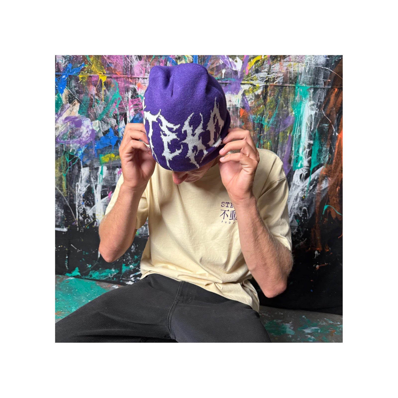 Steko Crime Men's Beanie - Purple