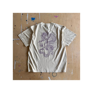 Steko Dragon Fudo Men's S/S Shirt - Off White