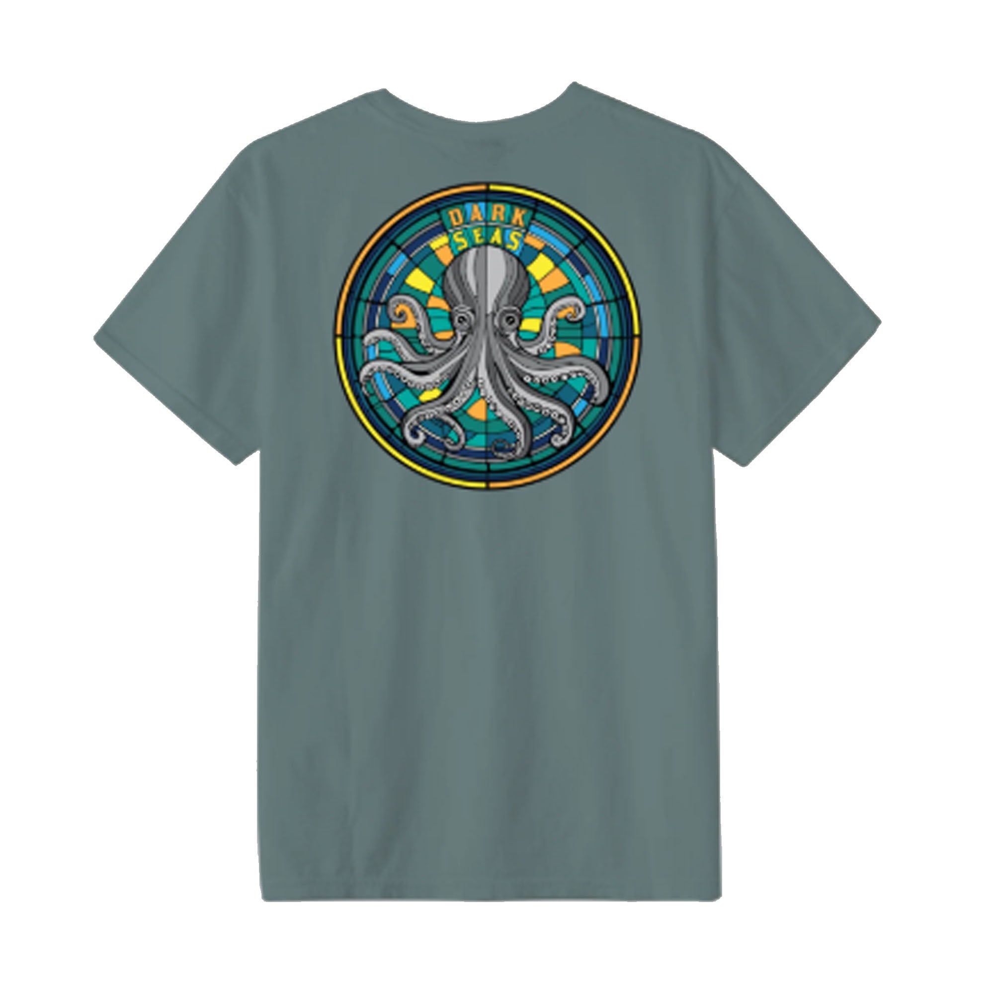 Dark Seas Octo Glass Pigment Men's S/S T-Shirt - Stormy Seas