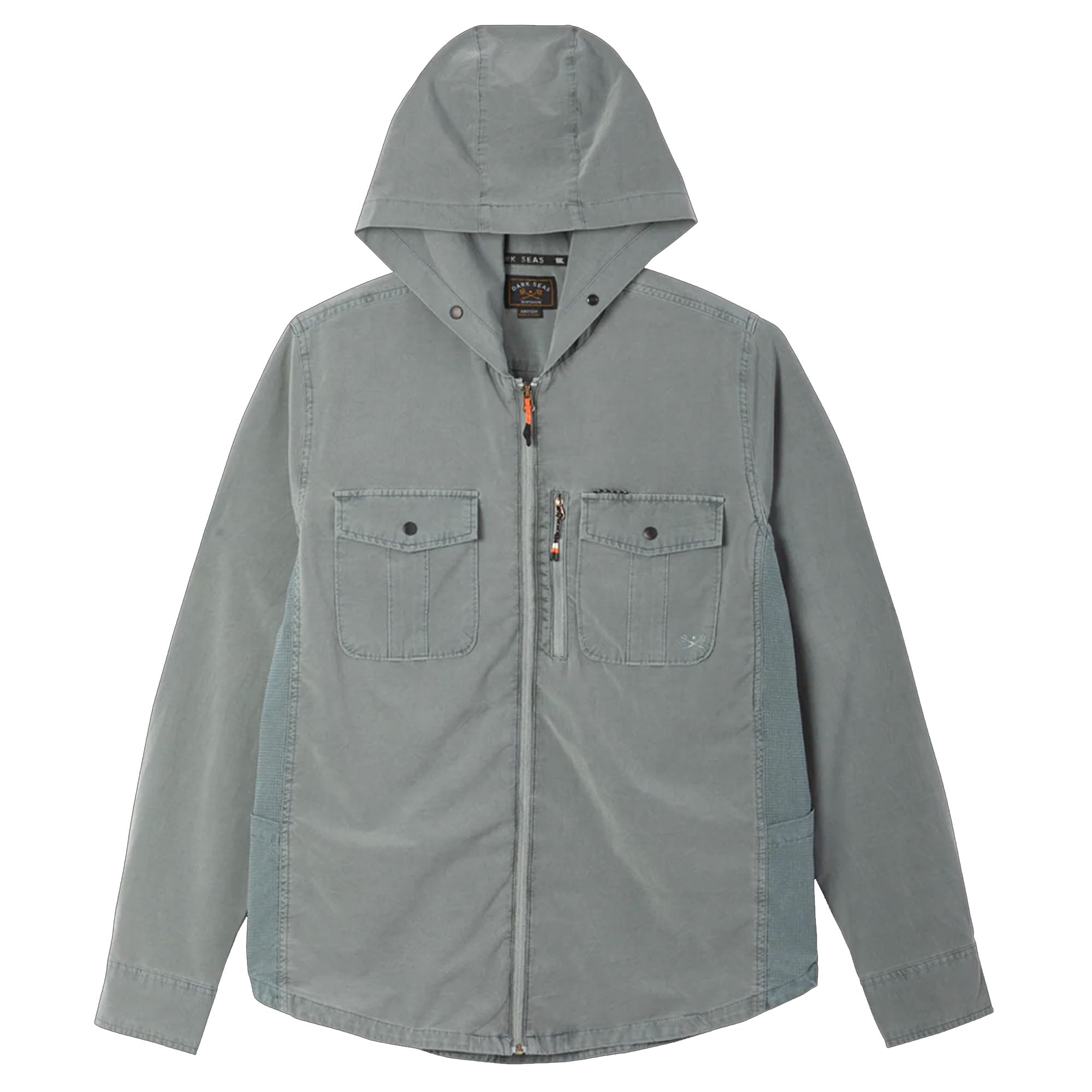 Dark Seas Albright UV Hooded Men's L/S Shirt - Storm