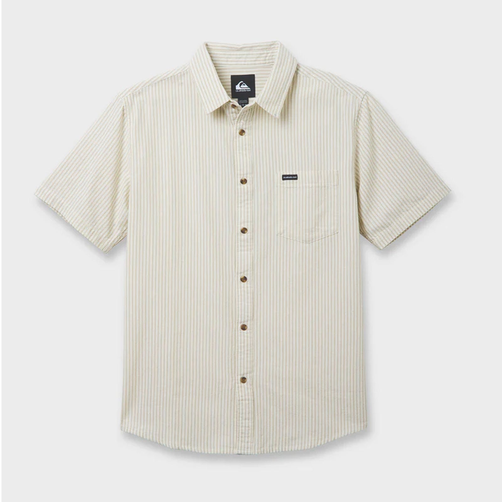 Quiksilver Oxford Stripe Classic Men's S/S Dres Shirt - Moonstruck
