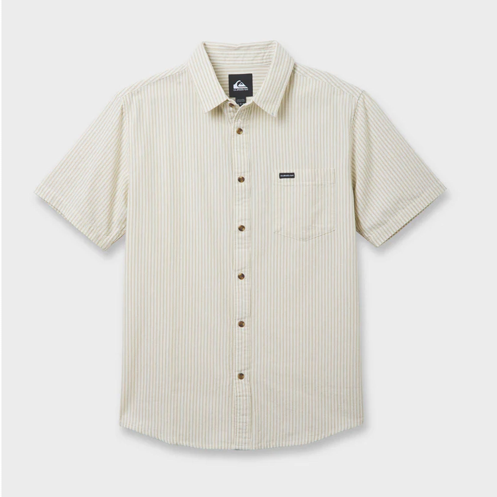 Quiksilver Oxford Stripe Classic Men's S/S Dres Shirt - Moonstruck