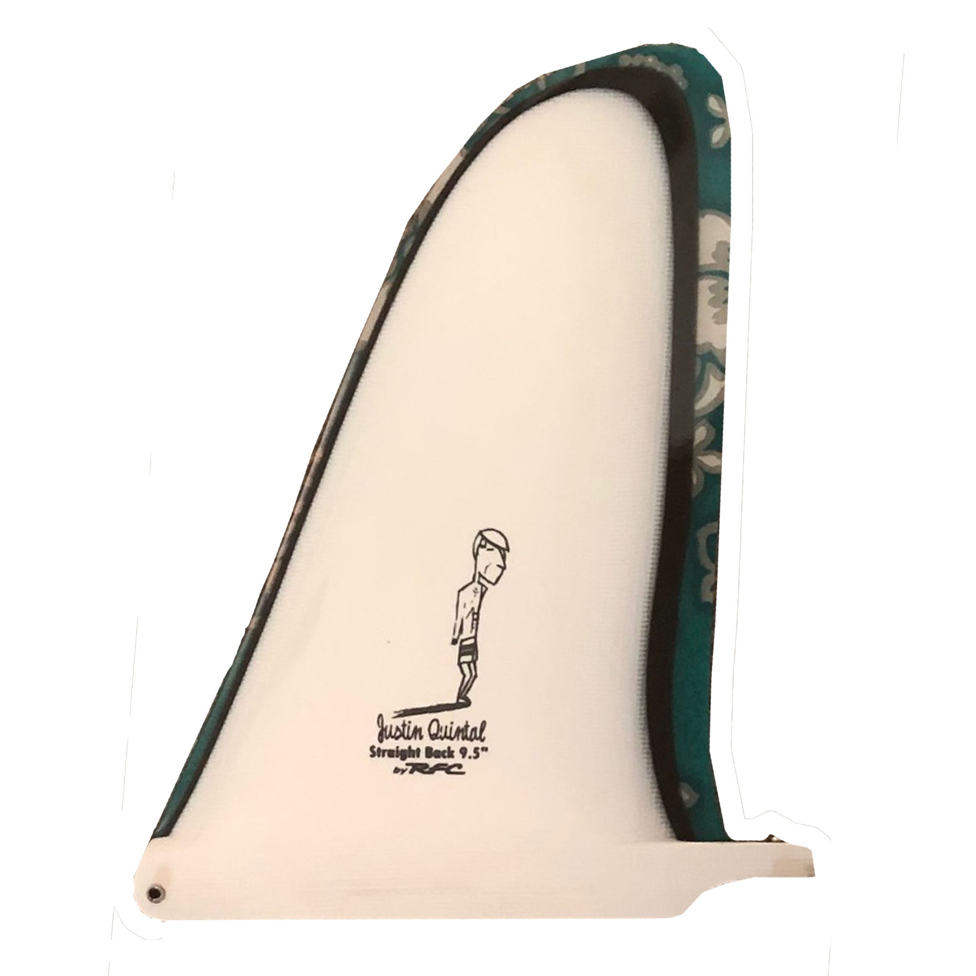 Rainbow Fin Co. Justin Quintal Straight Back 9.5" Longboard Fin Surf Station Store