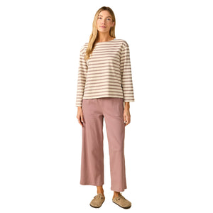 Outerknown The Big Heavy Mariner Women's L/S Shirt - Purple Dusk Mariner Stripe