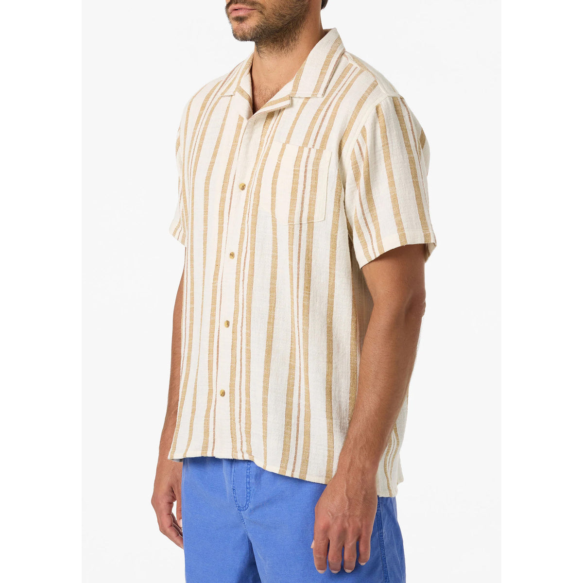 O'Neill O'Riginals Stripe Men's S/S Dress Shirt - Tofu