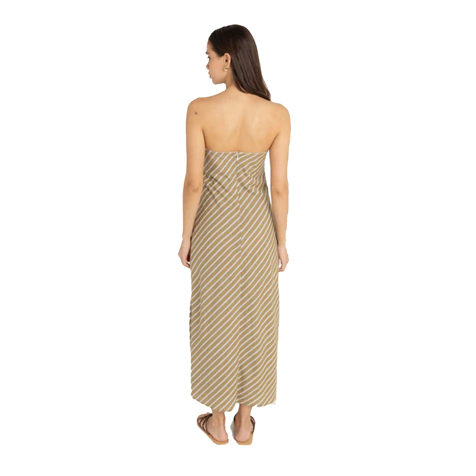 Rhythm Dalias Bias Women's Midi Dress - Olive