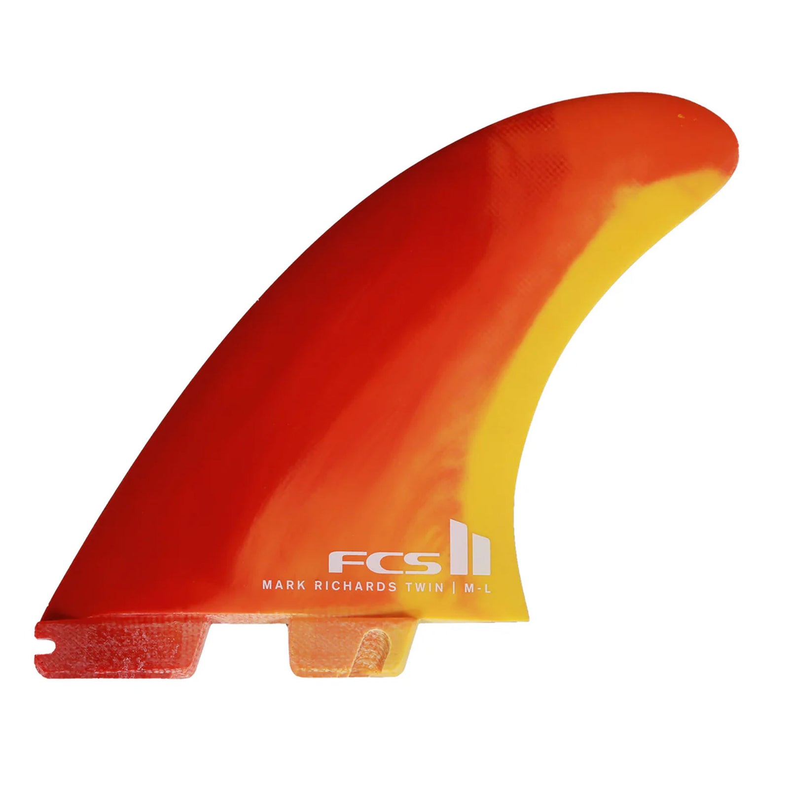 FCS II Mark Richards Performance Core 2+1 Surfboard Fins - Medium-Large/Sunset Swirl