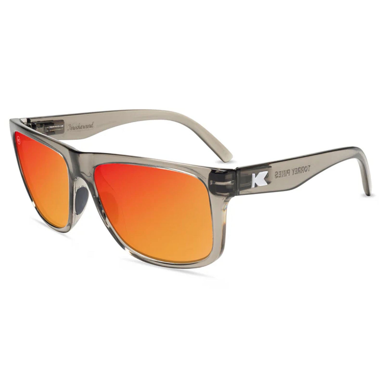 Knockaround Torrey Pines Sport Men's Sunglasses - Clear Grey/Red Sunset Polarized
