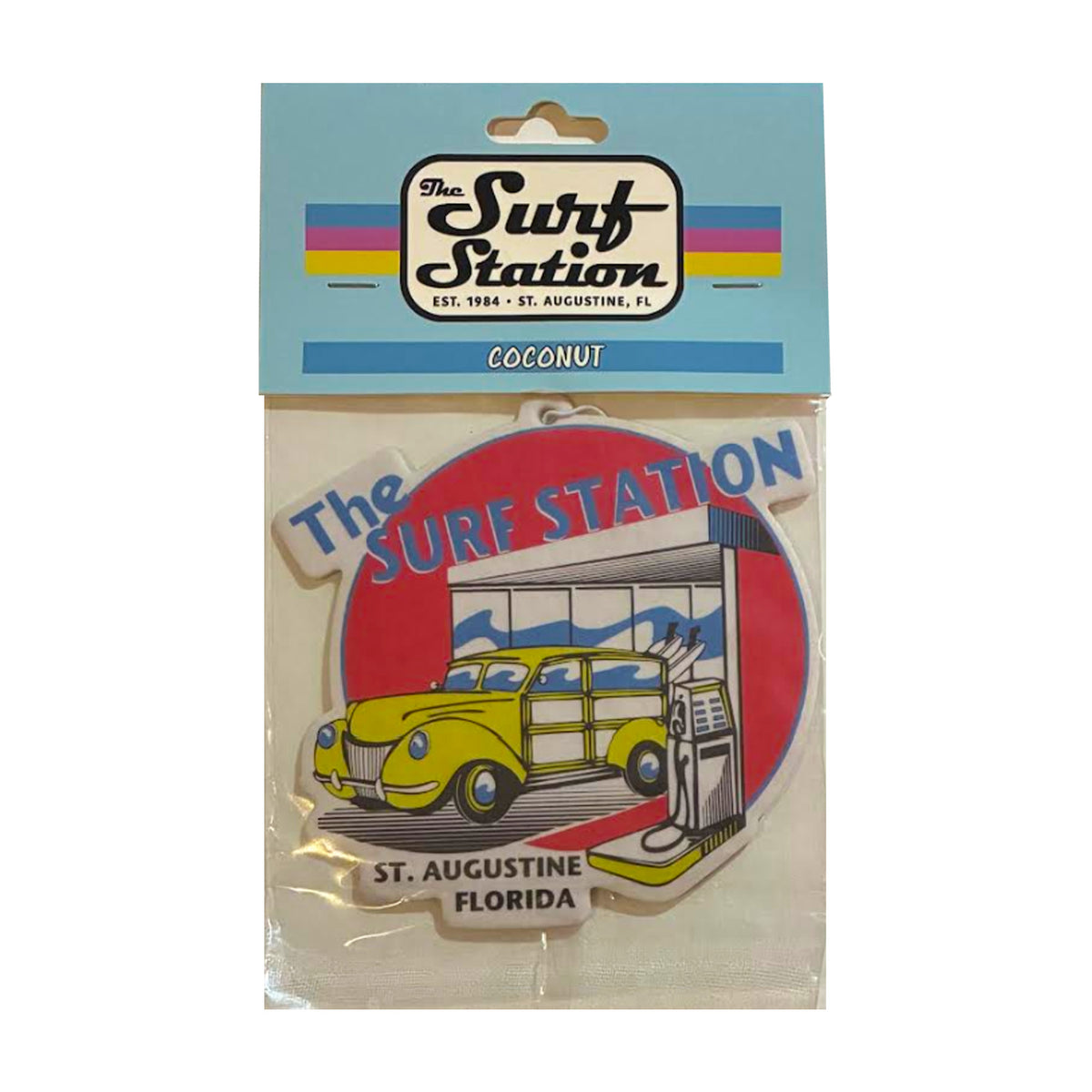 Surf Station Neon Woody Air Freshener - Coconut