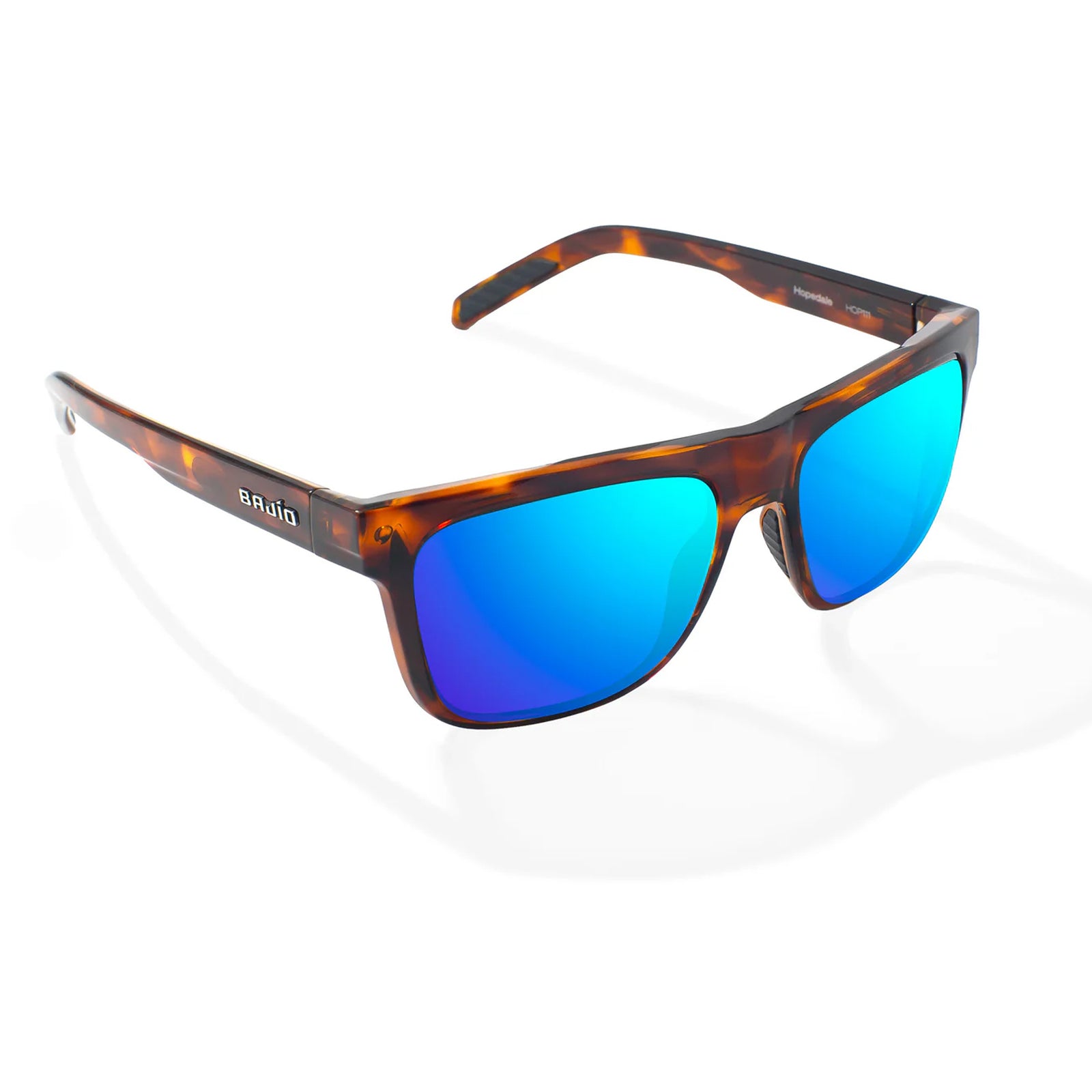 Bajio Hopedale Large Men's Sunglasses - Dark Brown Tortoise Gloss/Blue Mirror Polarized