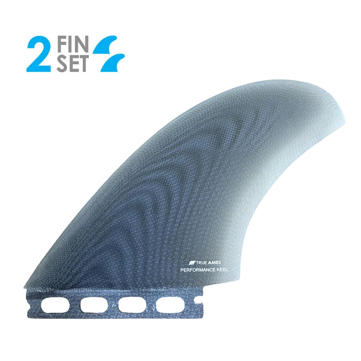 True Ames Performance Keel Futures Surfboard Fins - Smoke Clear