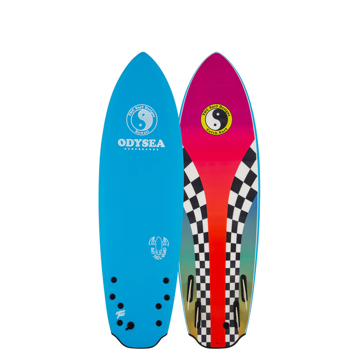 Catch Surf T&C Surf Designs® Bat Tail 5'8 Quad Soft Surfboard - Blue
