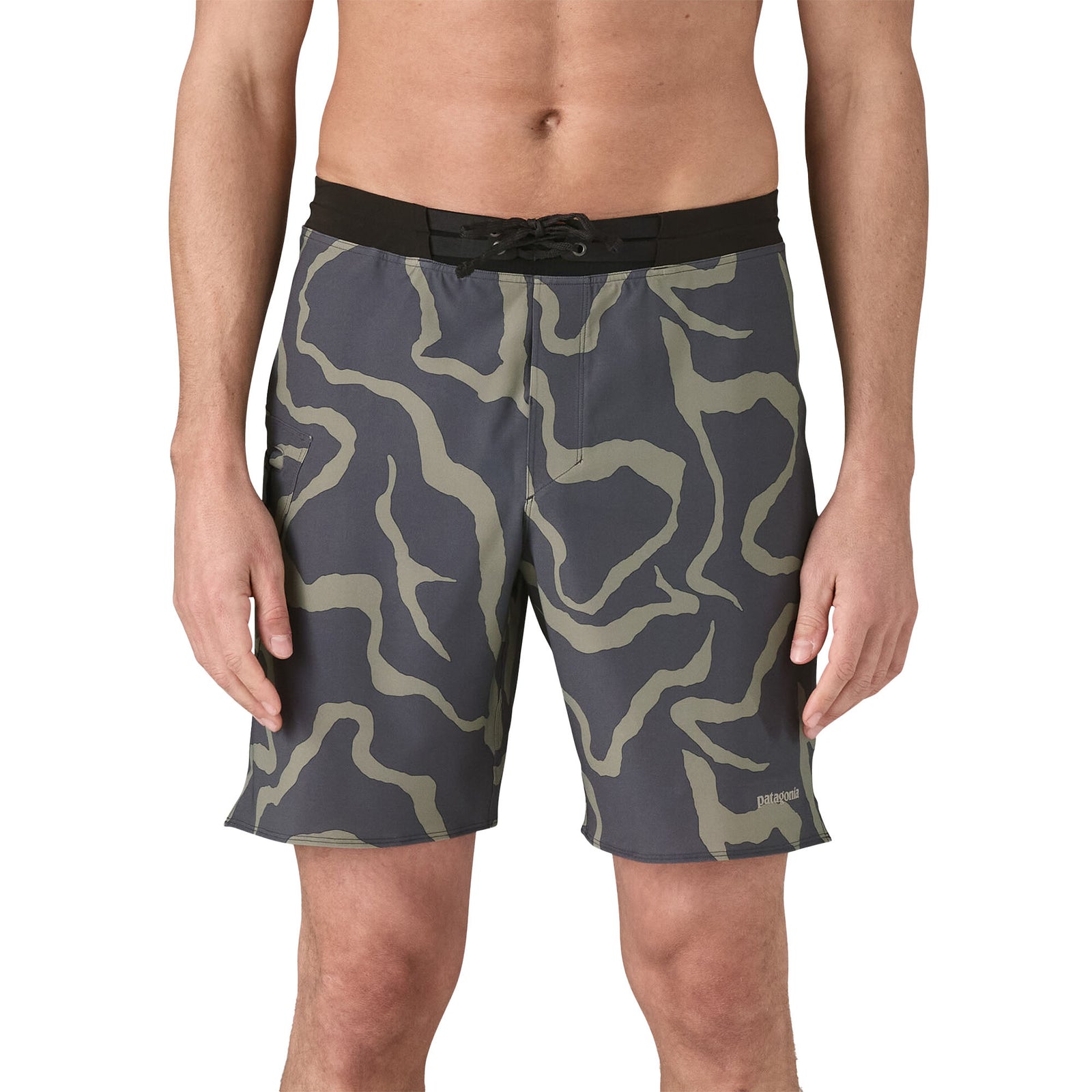 Patagonia Hydrolock Stitched 18" Men's Boardshorts - Camo Grey