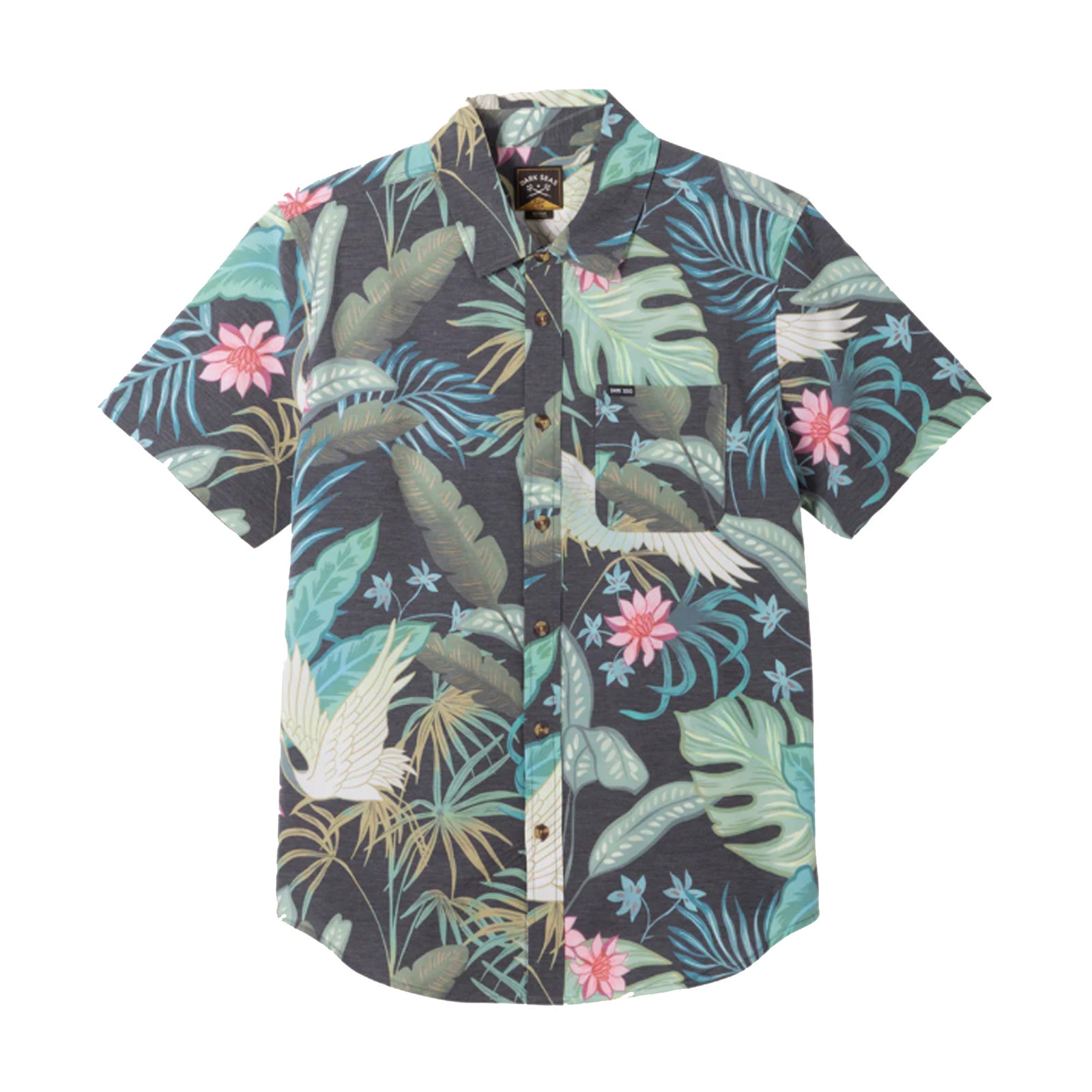 Dark Seas Terra Vista Woven Men's S/S T-Shirt - Black