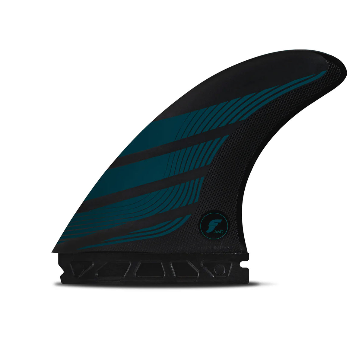 Futures Channel Islands AM2 Alpha Series Tri Fin Set - Large/Teal Blue