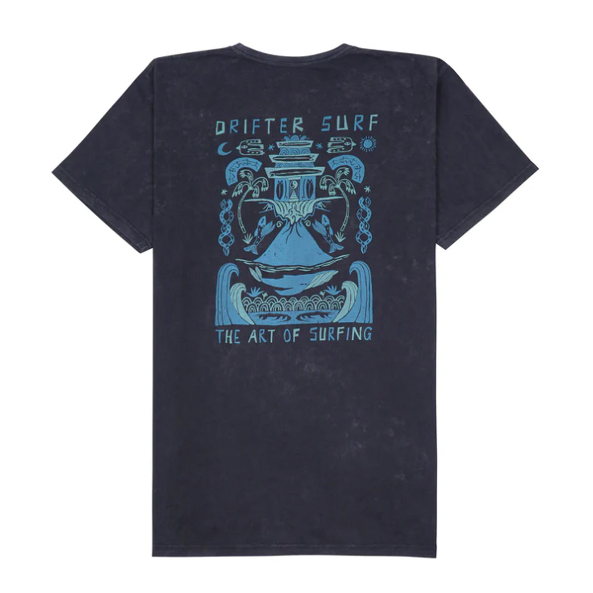 Drifter Surf Tropicool Pocket Men's S/S T-Shirt - Charcoal Stone Washed