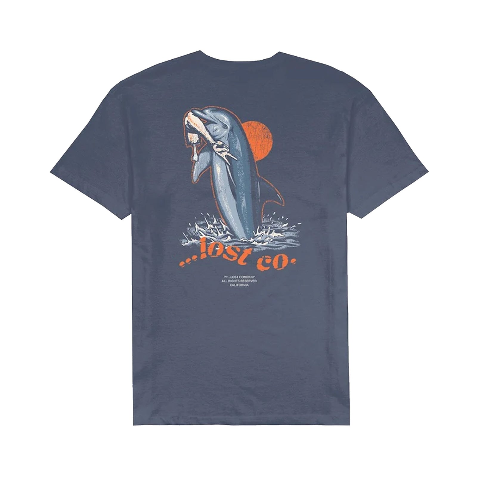 Lost Flippin Vintage Dye Men's S/S T-Shirt - Faded Indigo