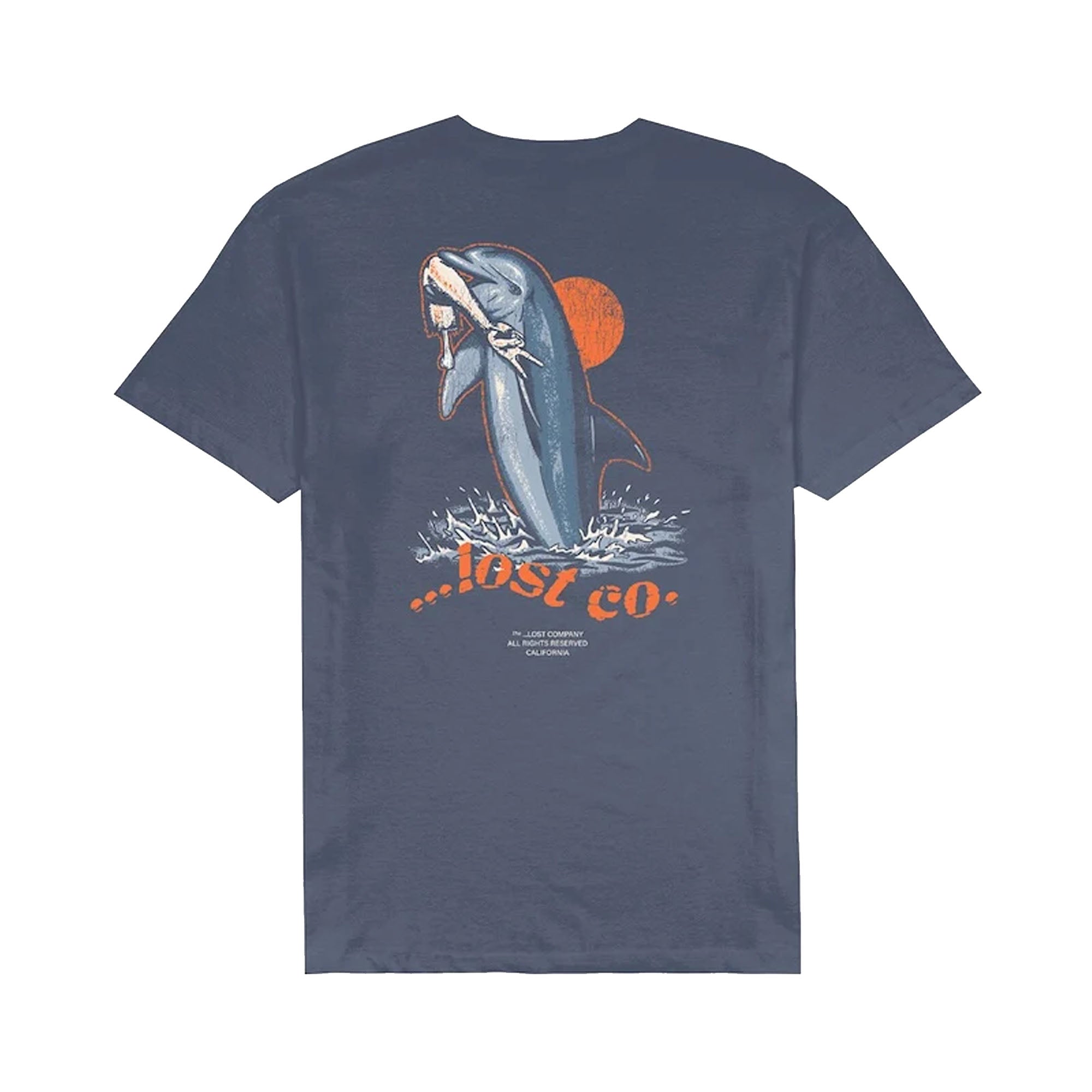 Lost Flippin Vintage Dye Men's S/S T-Shirt - Faded Indigo