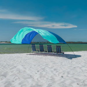 SHIBUMI Shade Classic Beach Tent with Wind Assist - Ocean