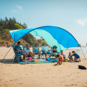 SHIBUMI Shade Classic Beach Tent with Wind Assist - Ocean