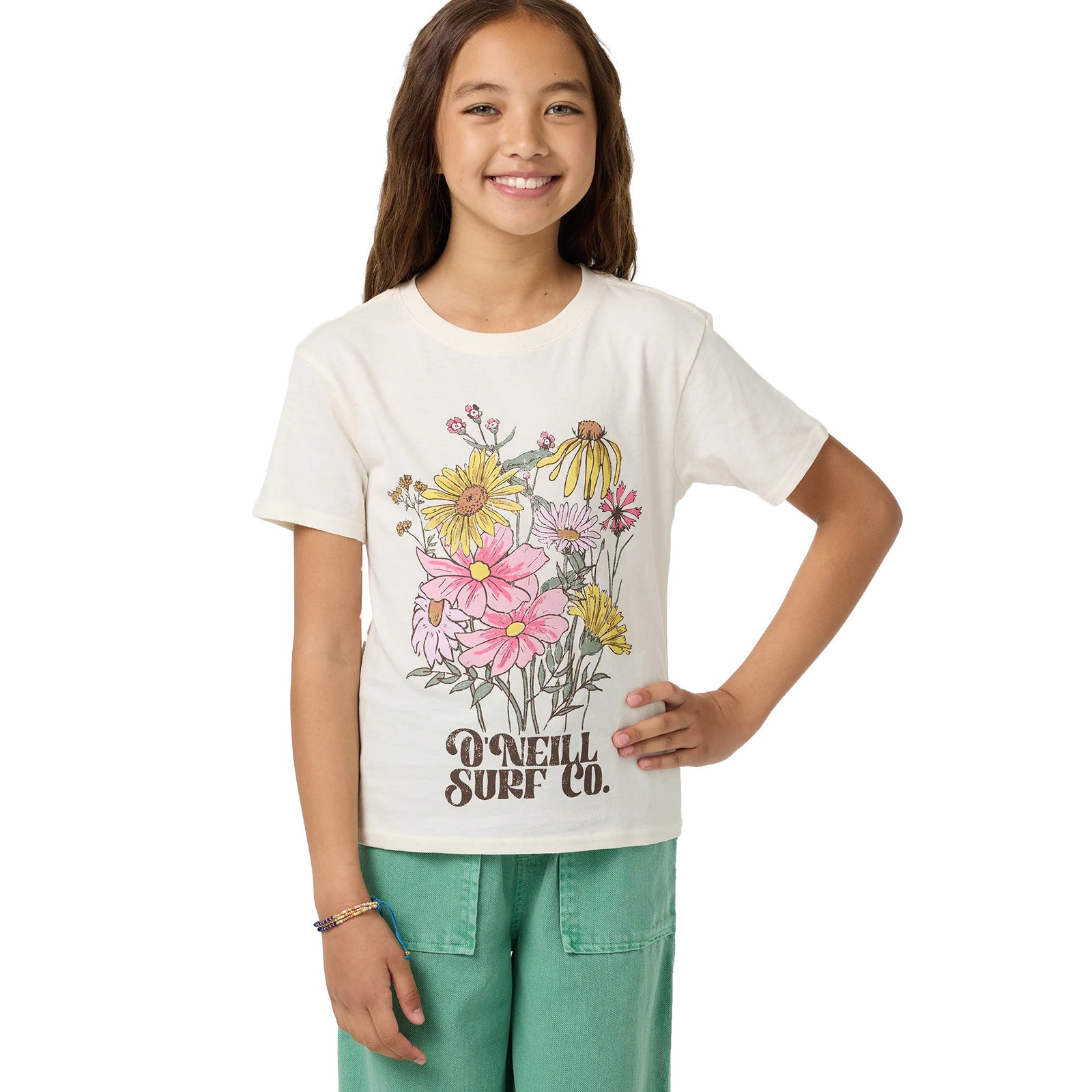 O'Neill Bouguet Angie Youth Girl's S/S T-Shirt - Tofu