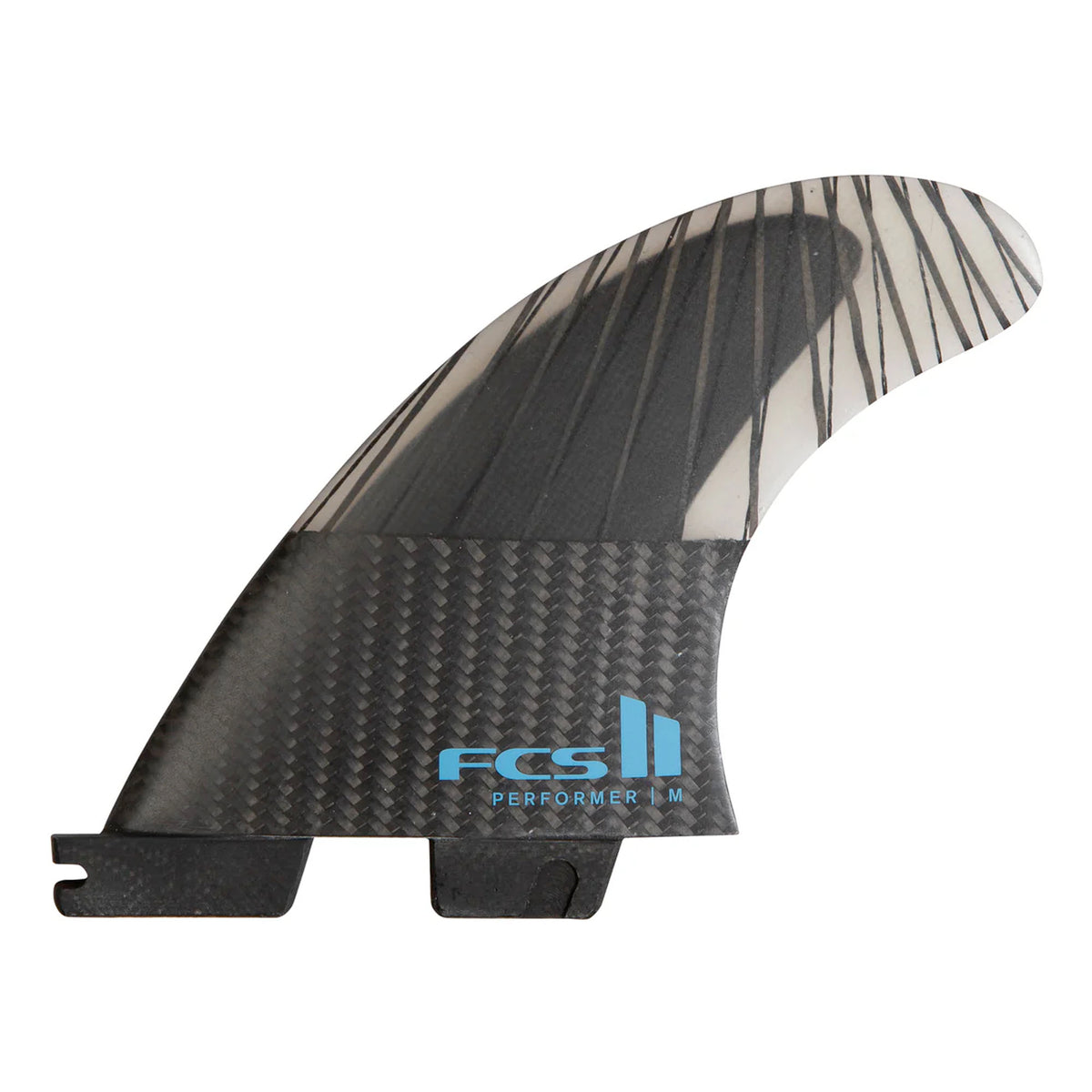 FCS II Performer PC Carbon Tri Fin Set - Medium/Tranquil Blue