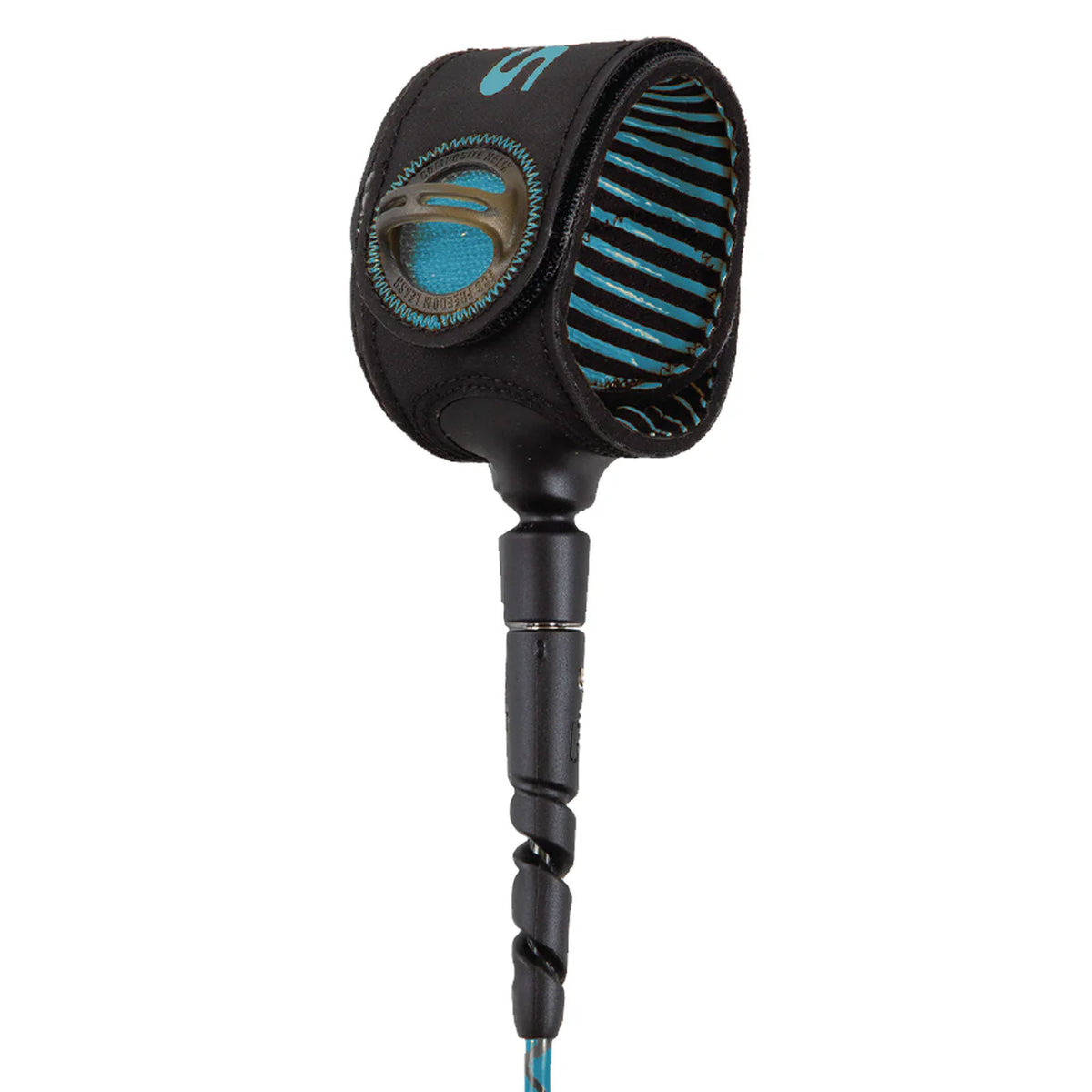 FCS Freedom Helix All Round Surfboard Leash - 6'/Tranquil Blue/Black