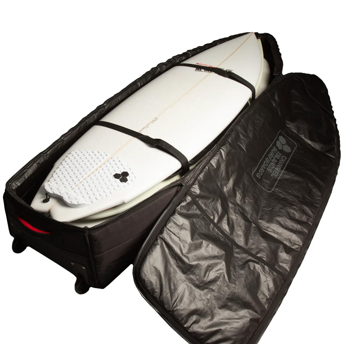 Channel Islands Traveler Wheeled Quad Surfboard Bag - Black