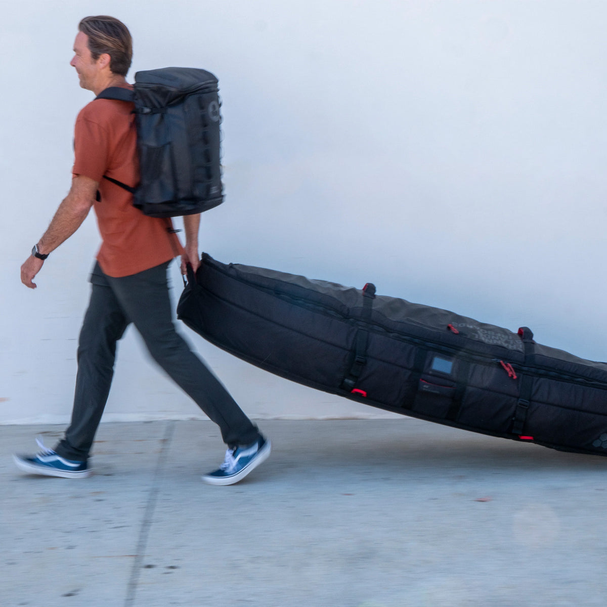 Channel Islands Traveler Wheeled Quad Surfboard Bag - Black
