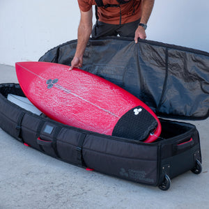 Channel Islands Traveler Wheeled Quad Surfboard Bag - Black