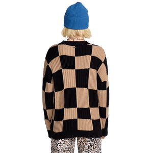 Volcom Tripnotic Women's L/S Sweater - Black Combo