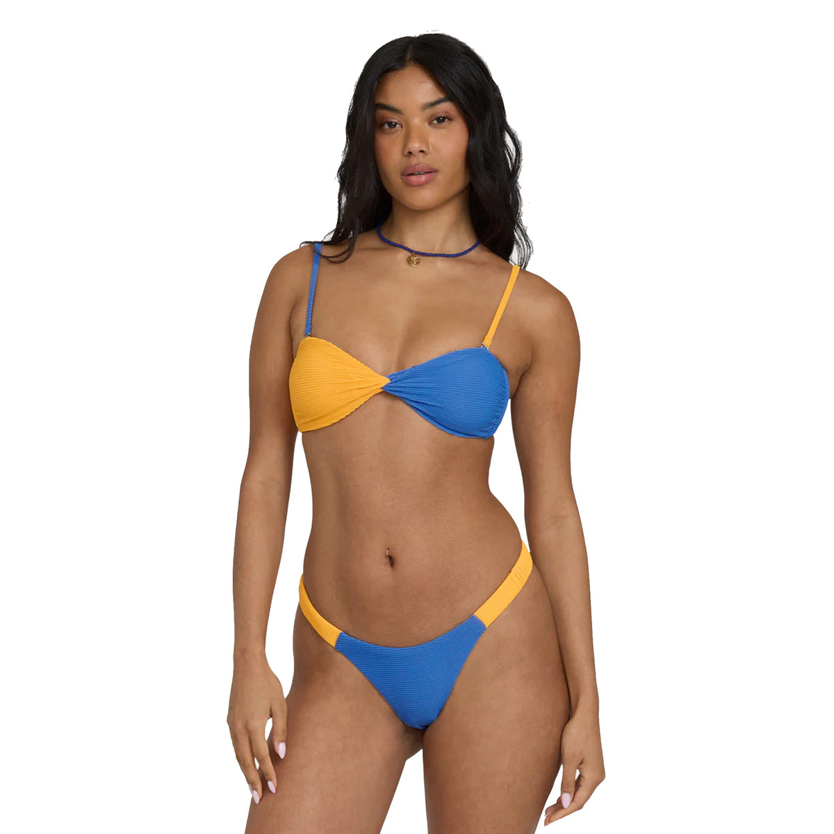 Billabong Tanline Twist Bandeau Women's Bikini Top - True Blue