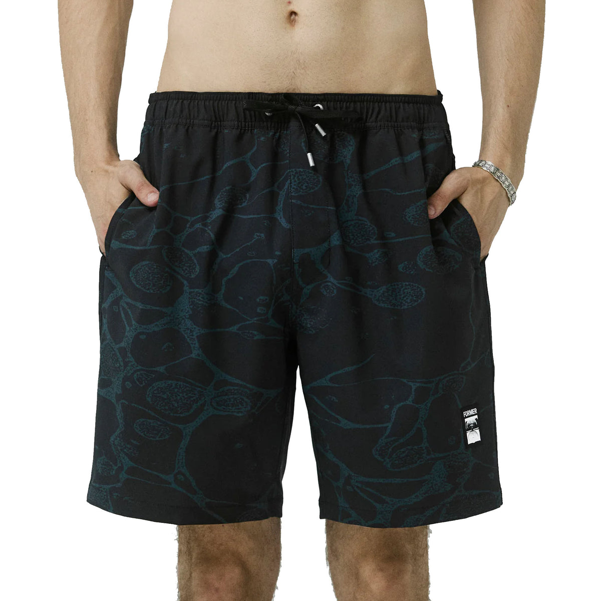 Former Global Mind Swans 18" Men's Boardshorts - Black