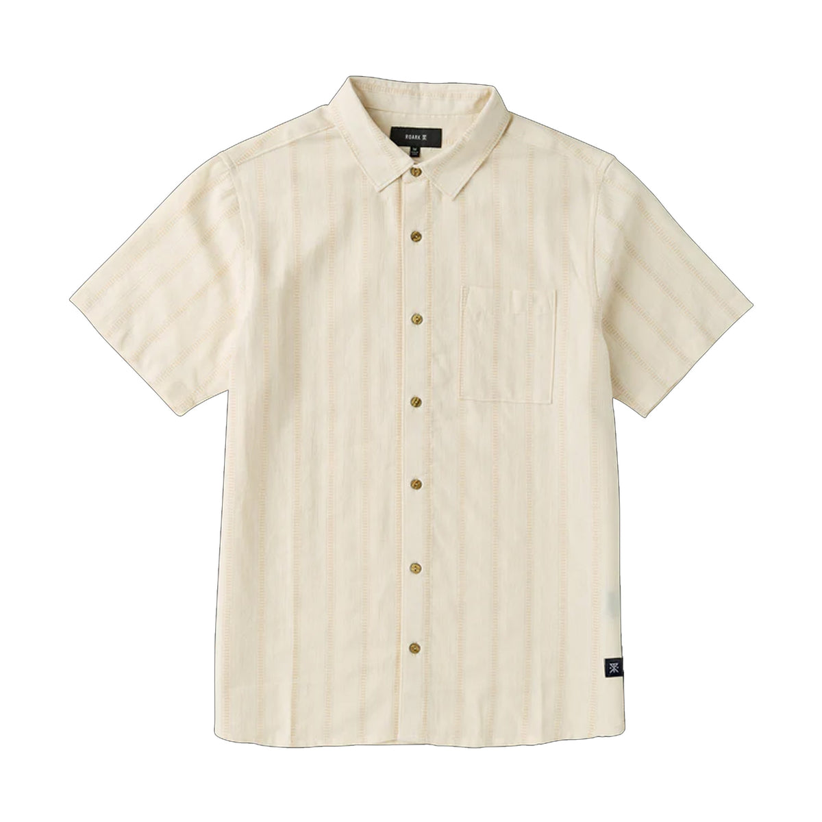 Roark Crosswinds Button Up Men's S/S Dress Shirt - Unbleached