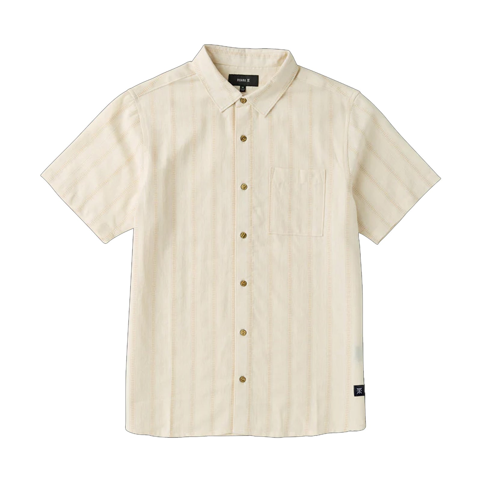 Roark Crosswinds Button Up Men's S/S Dress Shirt - Unbleached