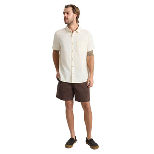 Roark Crosswinds Button Up Men's S/S Dress Shirt - Unbleached