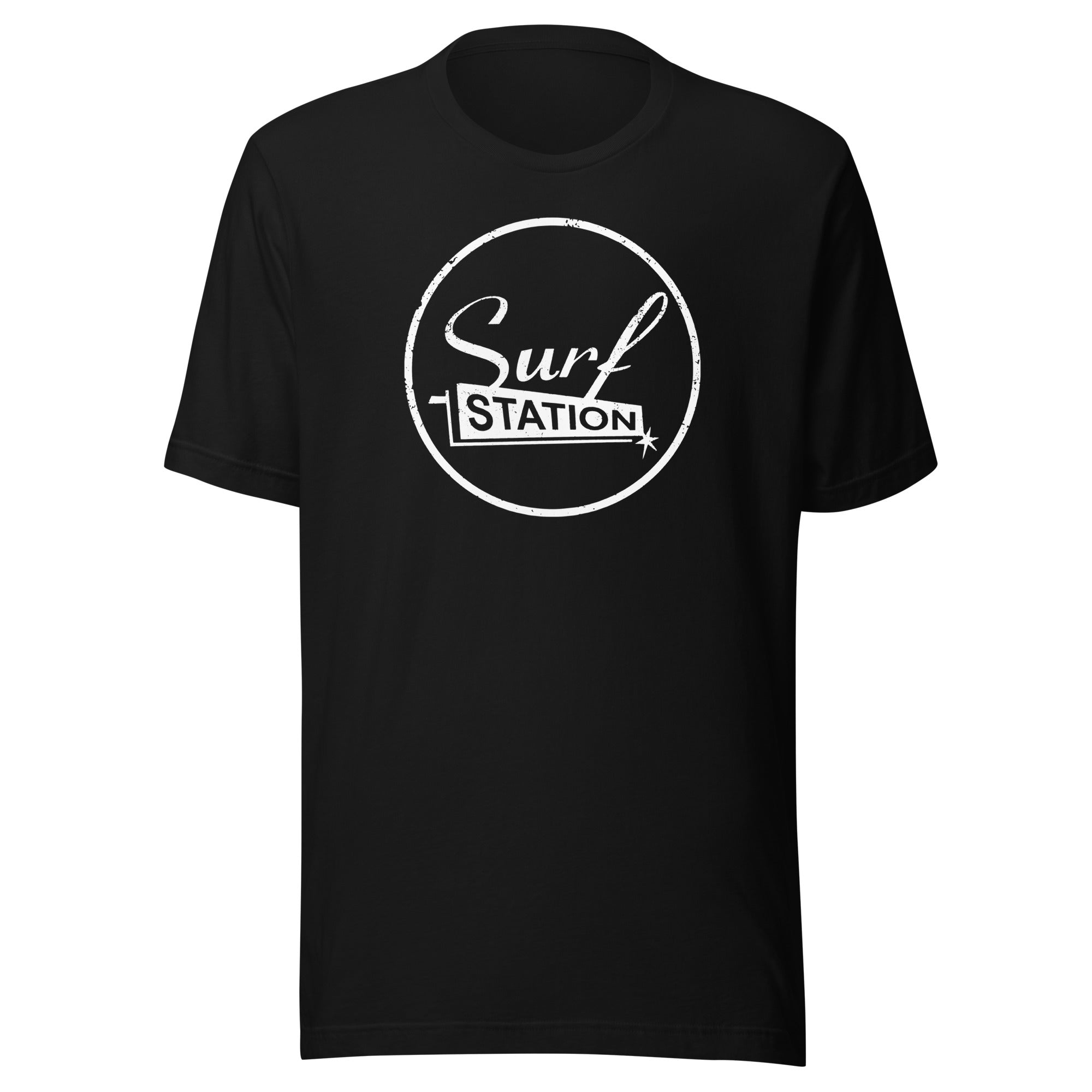 Surf Station Circle Vegas Distressed White Men's S/S T-Shirt