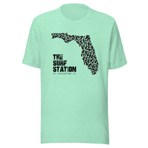 Surf Station FL Fins Black Men's S/S T-Shirt
