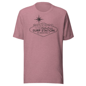 Surf Station Welcome Sign Black Men's S/S T-Shirt