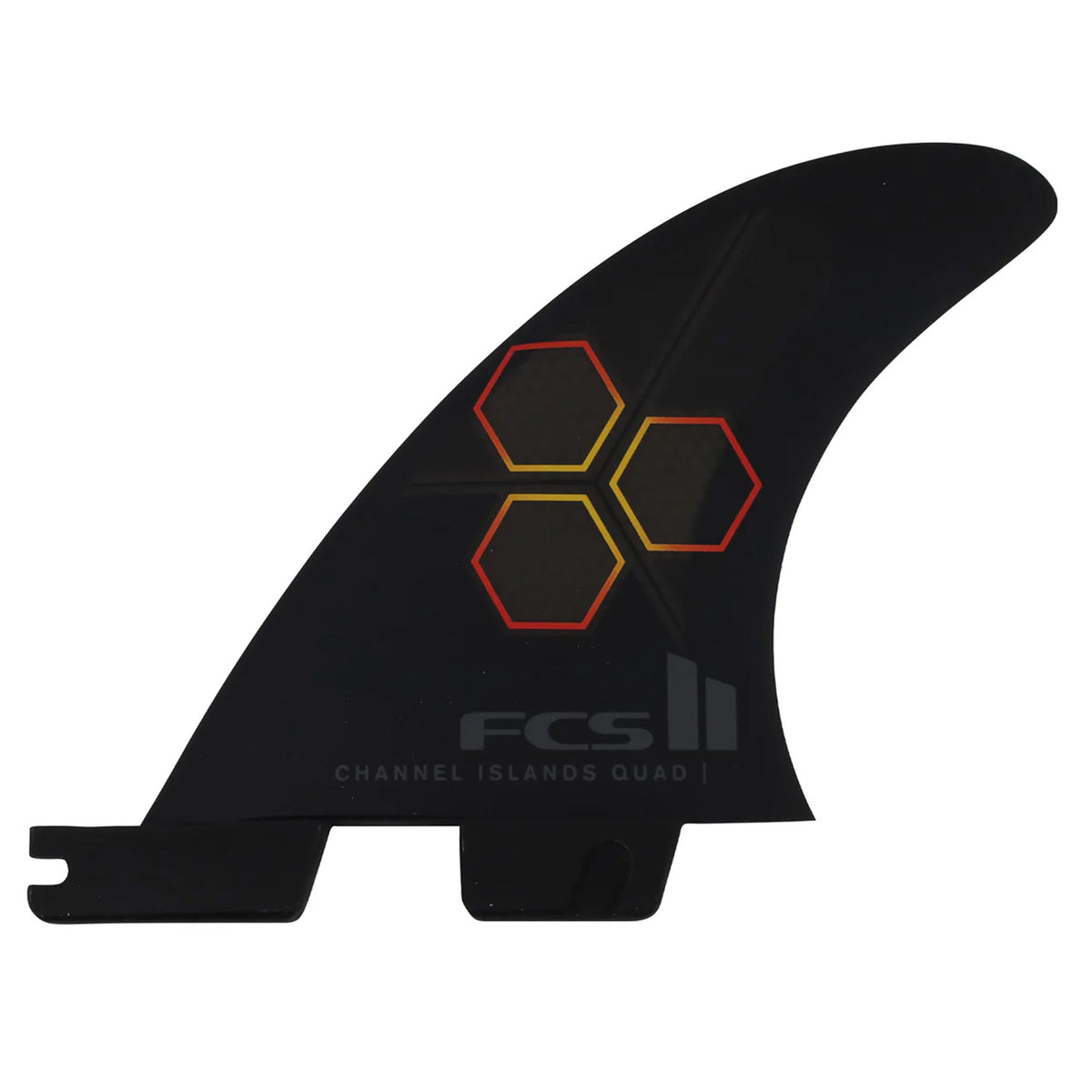 FCS II CI Upright Quad Rear Surfboard Fins - Large/Black Flame