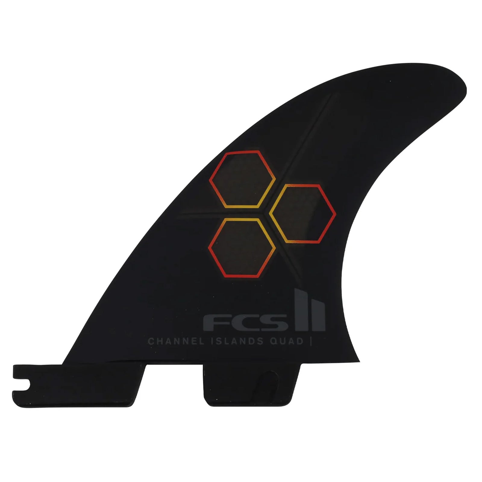 FCS II CI Upright Quad Rear Surfboard Fins - Large/Black Flame