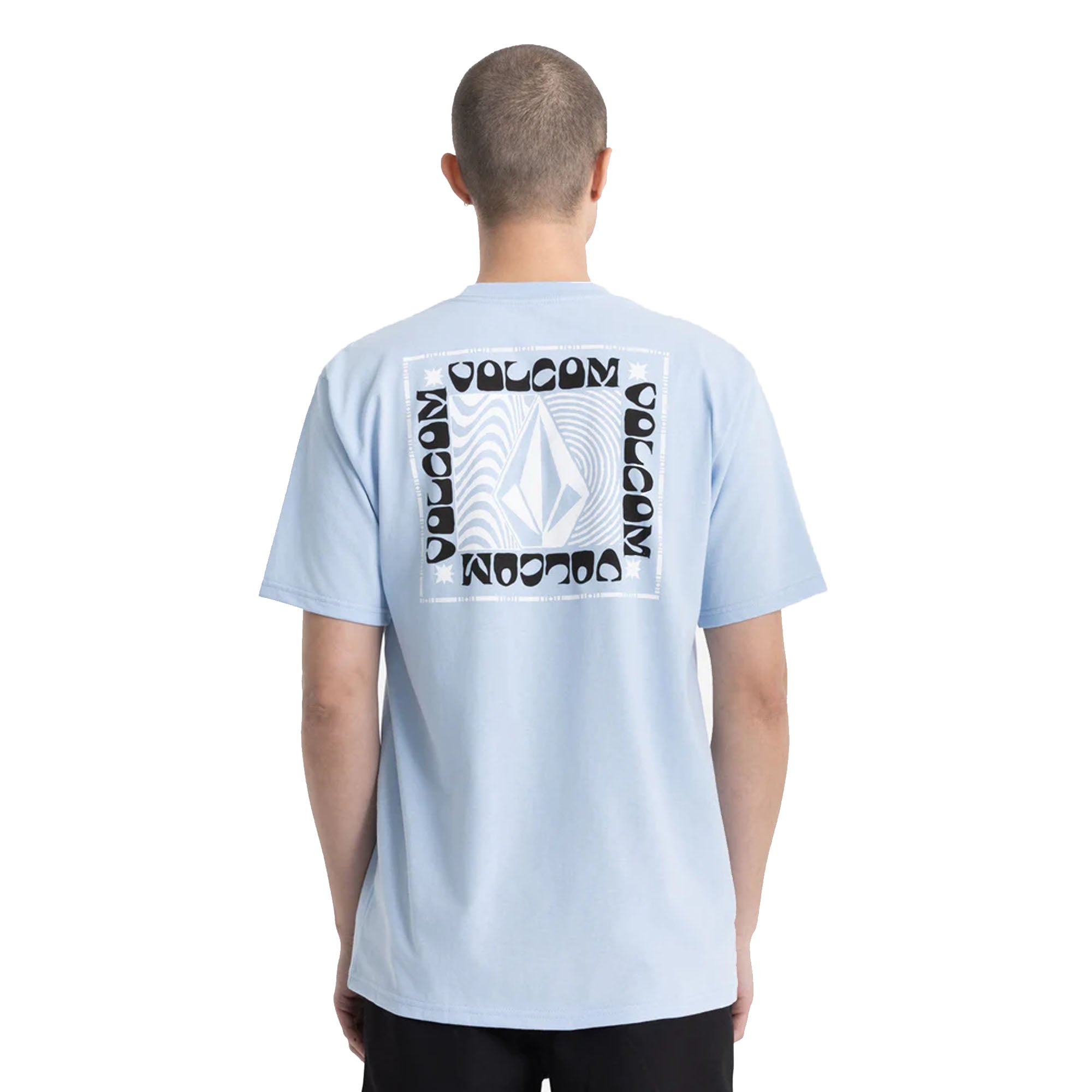 Volcom Wavy Train Men's S/S T-Shirt - Pastel Blue