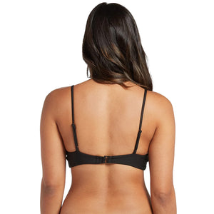 Volcom Simply Seamless V-Neck Women's Bikini Top - Black