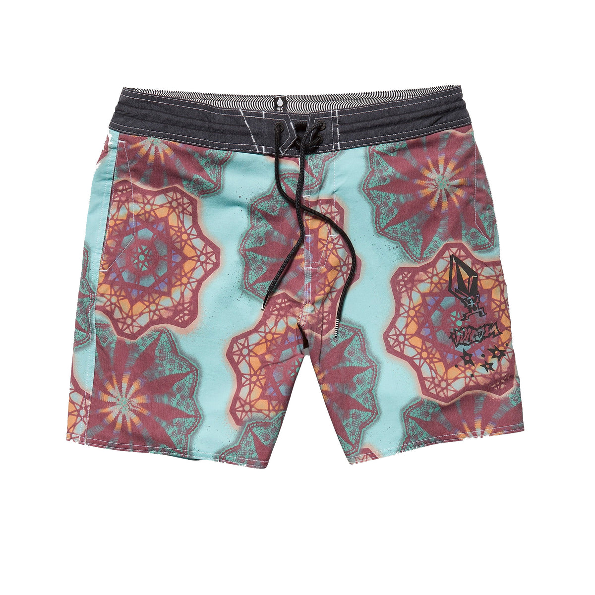 Volcom Star Shields Featured Artist Stoney 18" Men's Boardshorts - Black